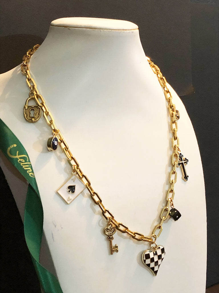 Louis Vuitton Vintage Hide And Seek Necklace in Metallic